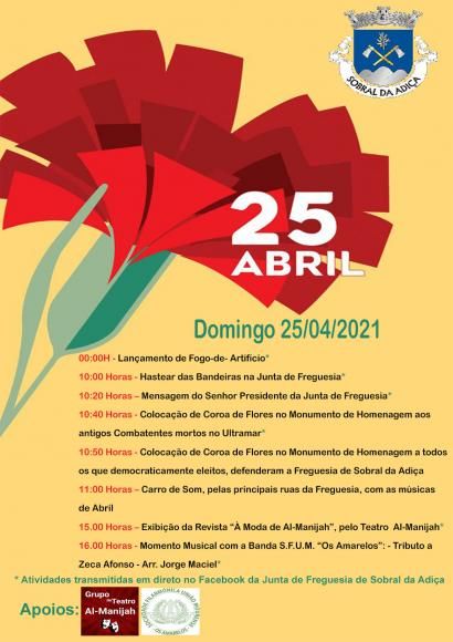 Comemorações 47º Aniversário 25 de abril