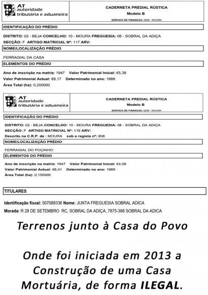 Regularização da titularidade de terrenos
