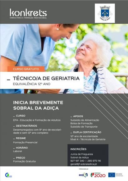 Informação: Curso EFA Técnico de Geriatria