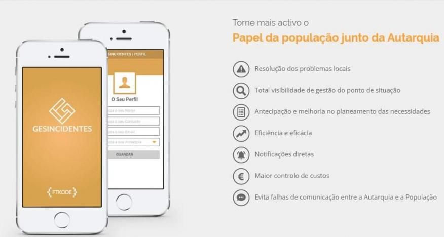 Aplicação "GesIncidentes" 